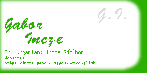gabor incze business card